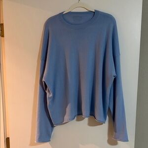 Daily Drills Light Blue Women's Cashmere Crewneck Sweater